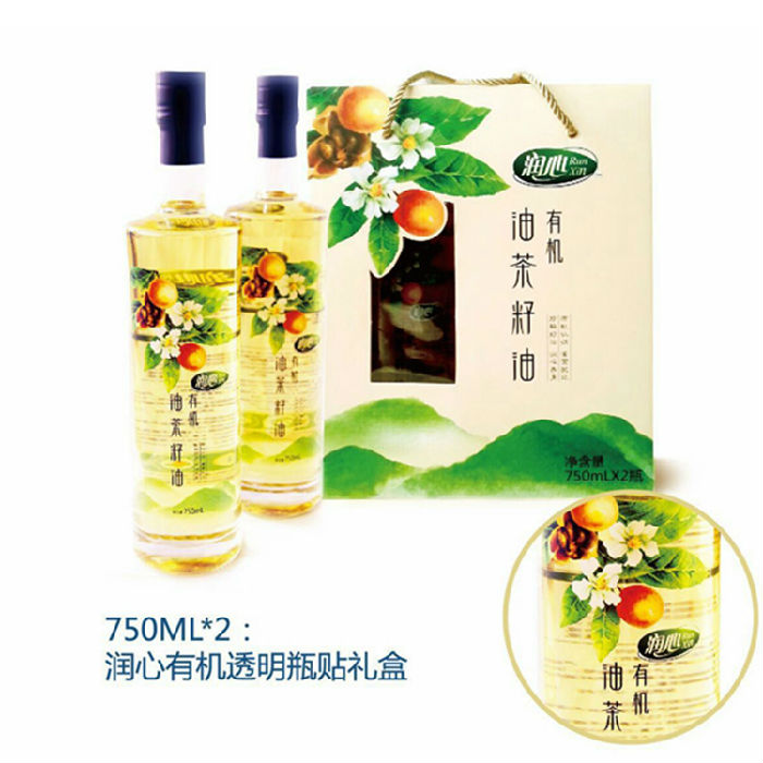 润心有机油茶籽油750ML*2